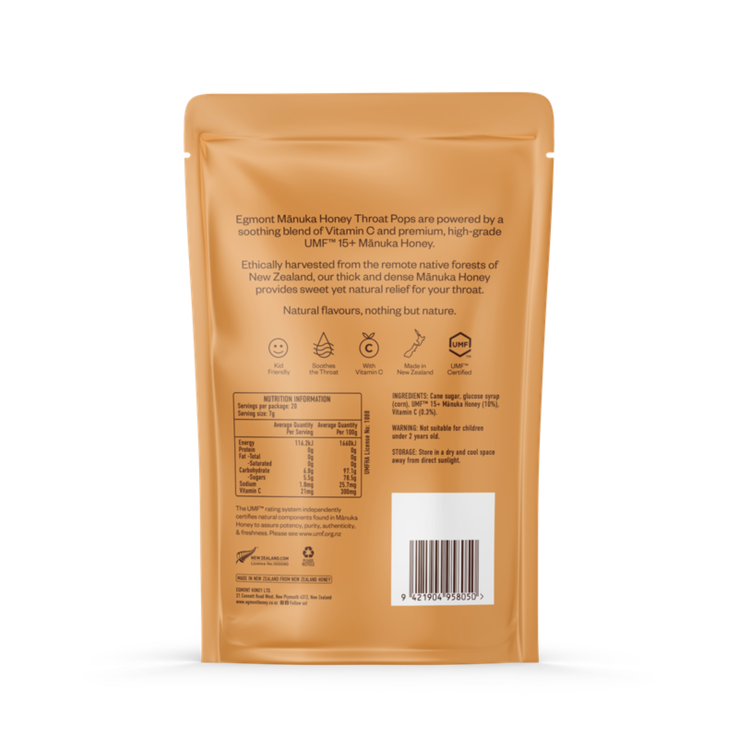 Manuka Honey New Zealand Throat Pops