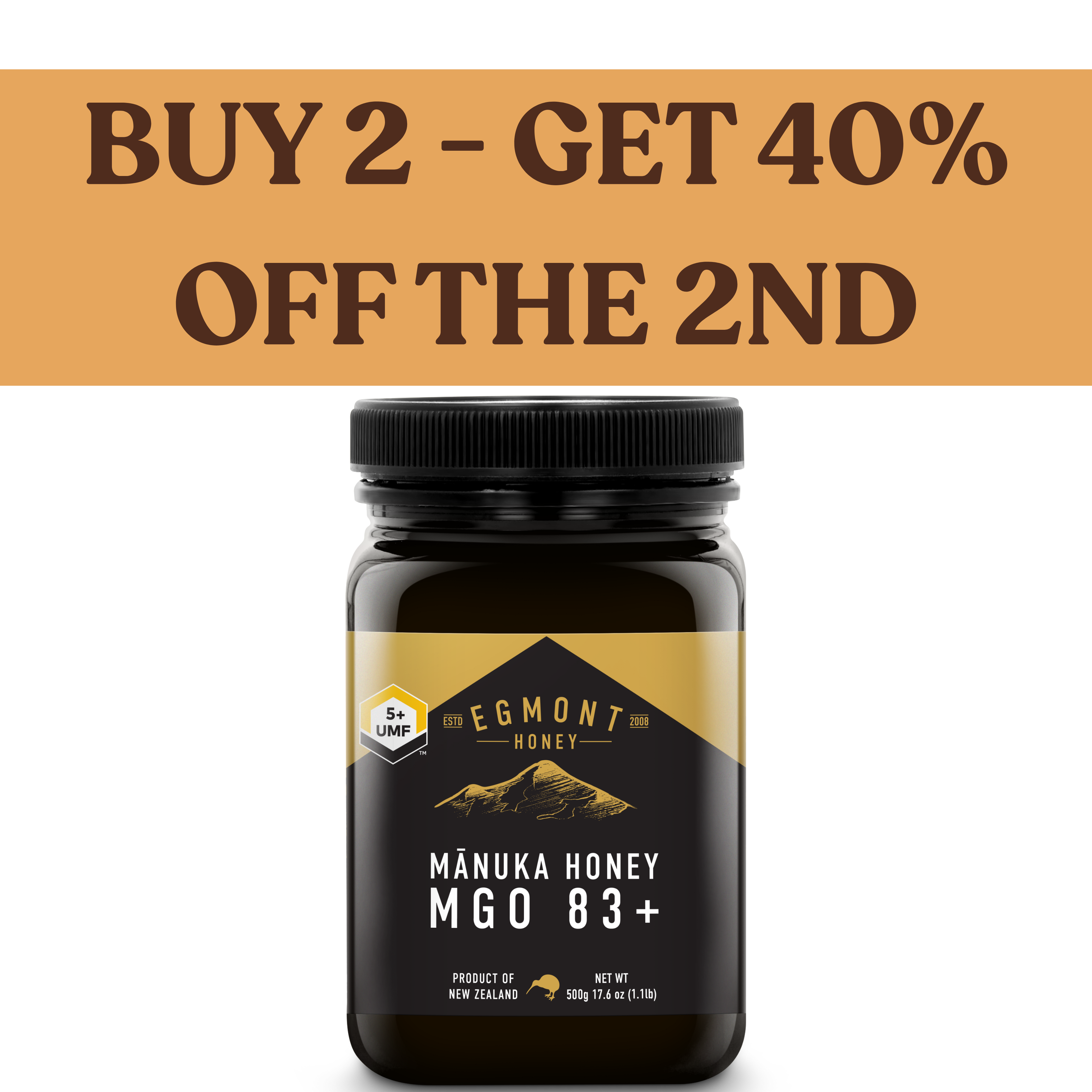 Mānuka Honey MGO 83+ UMF 5+ 17.6oz (500g) | CLEARANCE