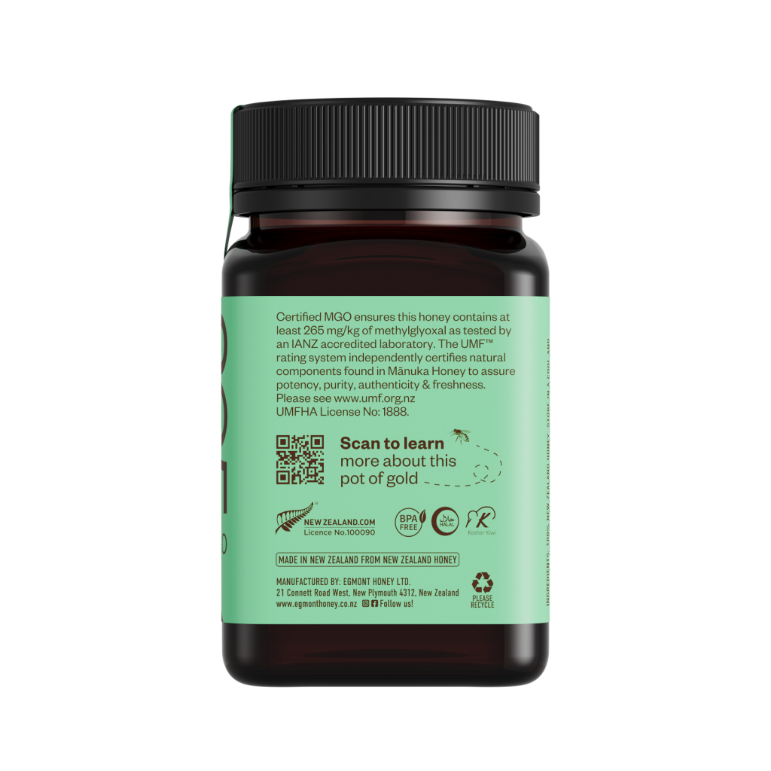 Mānuka Honey MGO 265+ UMF 10+ 17.6oz (500g)