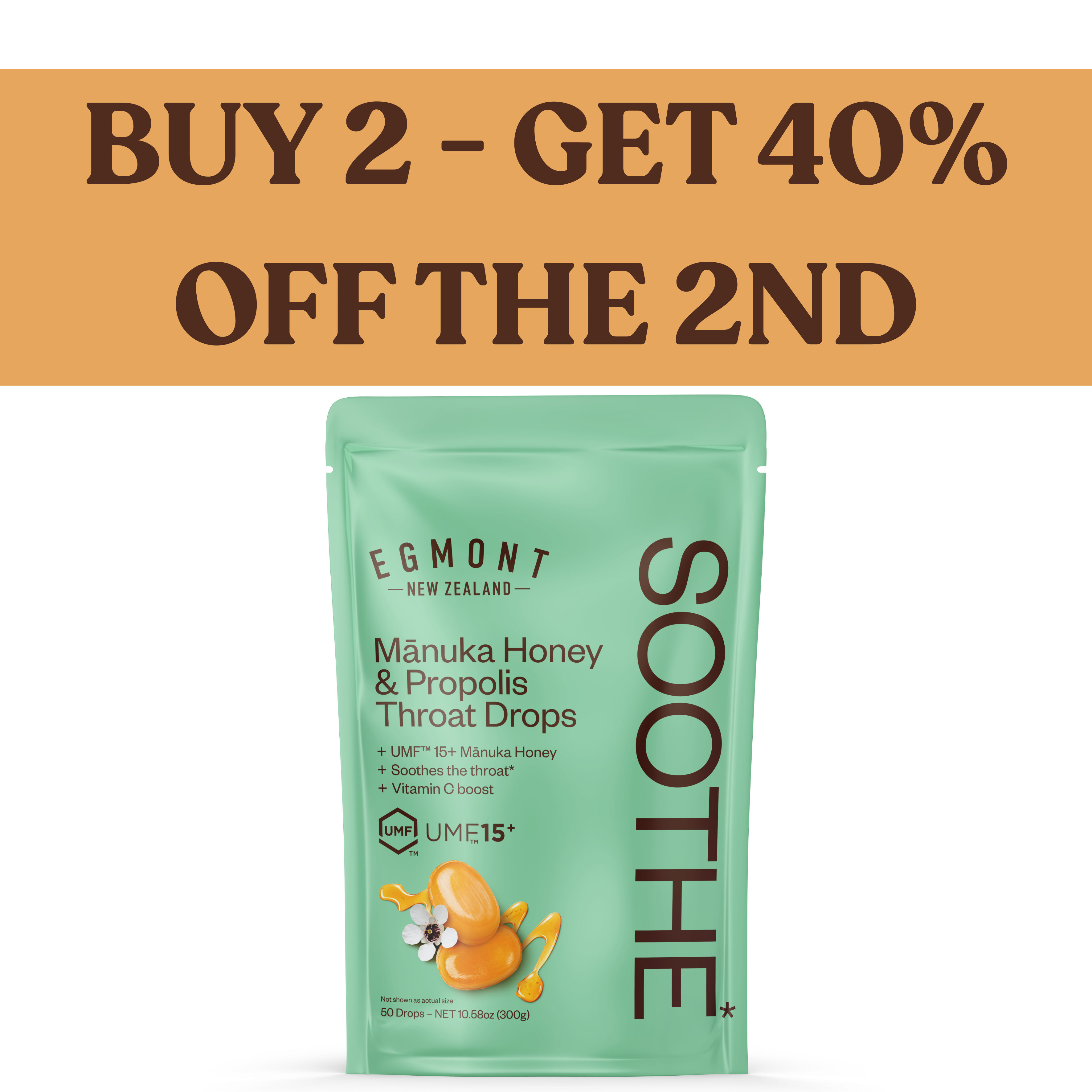 Mānuka Honey & Propolis Throat Drops 10.5oz Pack